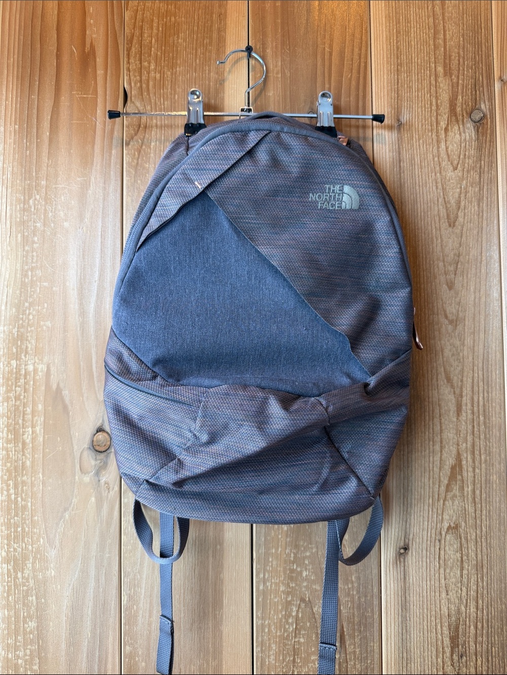 The North Face “Electra” Purple and rose gold backpack